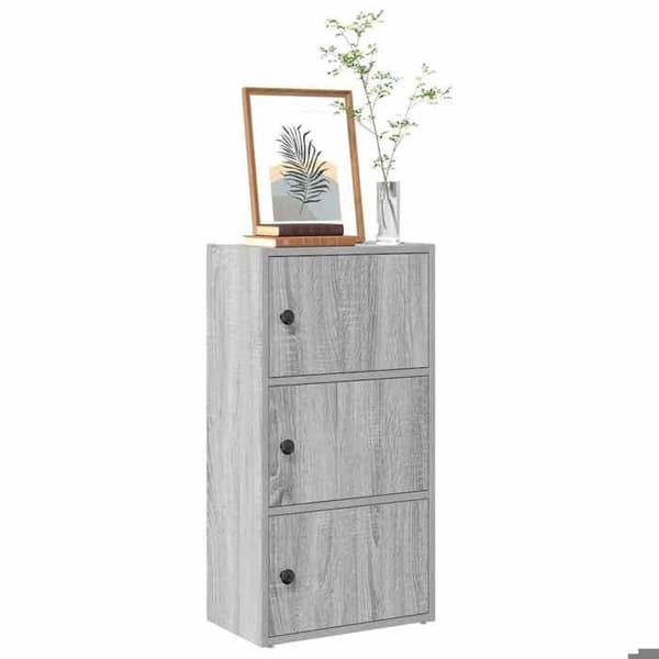 Maison Exclusive - Sonoma grå bibliotek 40x24x77 cm ingeniørtræ