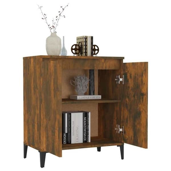 Maison Exclusive - Buffet Røget Eg 60x35x70 cm Ingeniørtræ