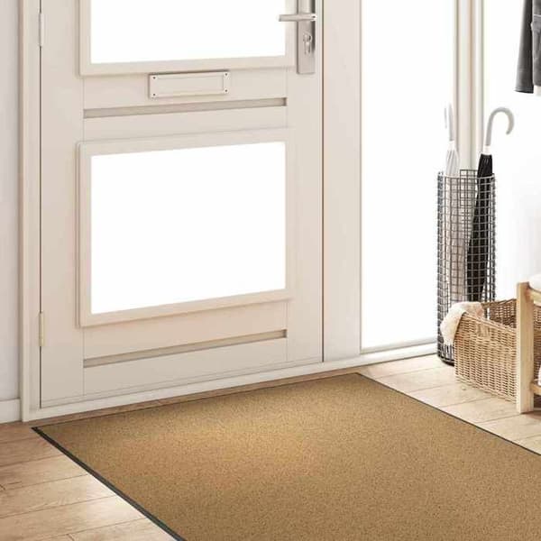 Maison Exclusive - Creme ja musta sisäänkäyntimatto 120 x 300 cm polyamidia ja PVC:tä