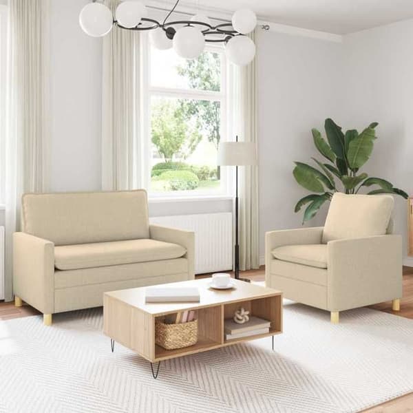 Maison Exclusive - 2 kpl sohvasetti, kerma, kangas