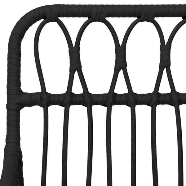 Maison Exclusive - Trädgårdsset 9 delar Svart Flätad Resin