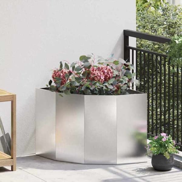 Maison Exclusive - Silverhörnplanter 60 x 60 x 50 cm Rostfritt stål