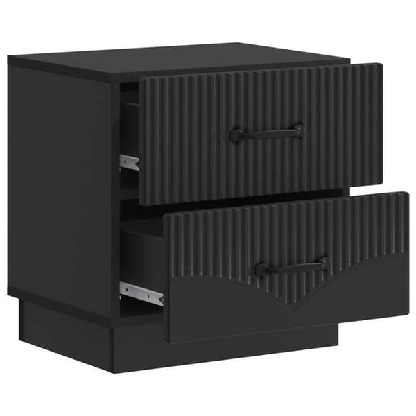Maison Exclusive - Natbord Sort 43 x 34,5 x 44,5 cm Ingeniørtræ