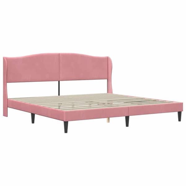 Sengestel - EKSKLUSIV HUS - 180 x 200 cm - Velour - Hovedgærde - Opbevaring under seng Ros