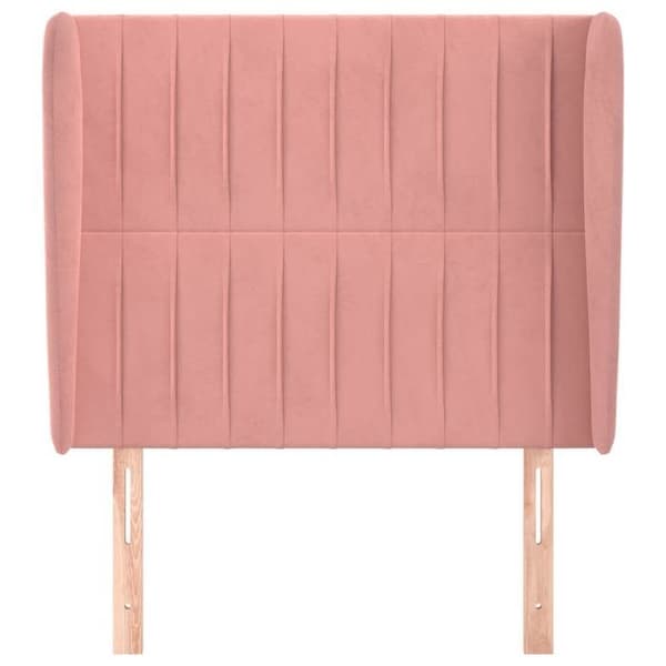 Maison Exclusive - Päätylevy korvilla Vaaleanpunainen 103x23x118/128 cm Sametti Ros