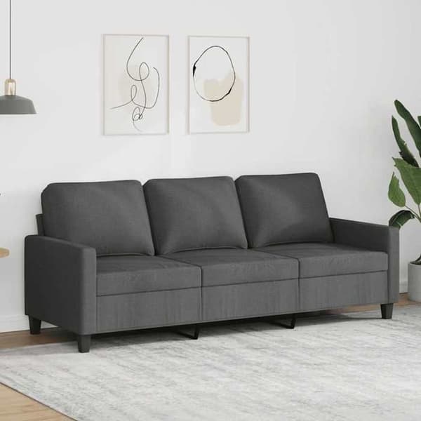 Maison Exclusive - Tummanharmaa 3-paikkainen sohva 180 cm Kangas
