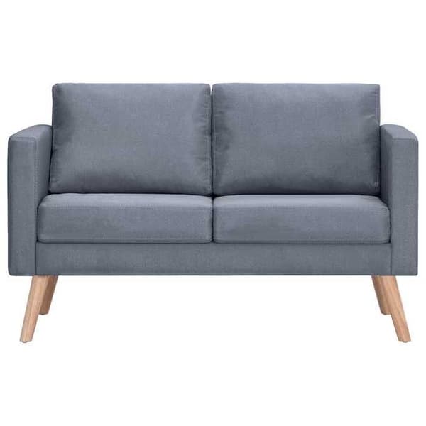 Maison Exclusive - Sätt med 2-sits och 3-sits soffor i mörkgrått tyg Mörkgrå
