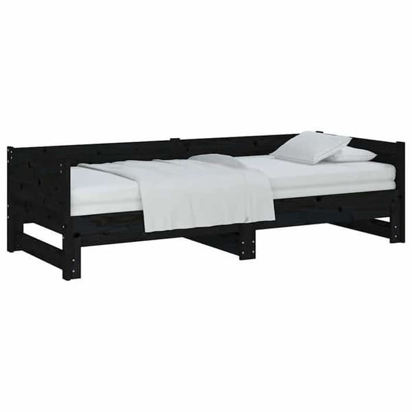Maison Exclusive - Sovesofa uden madras sort 2x(90x200) cm