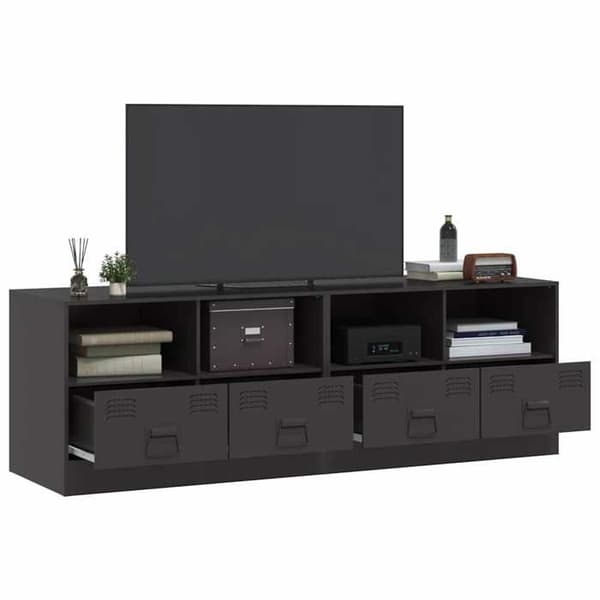 Maison Exclusive - TV-møbler 2 stk sort 67x39x44 cm stål