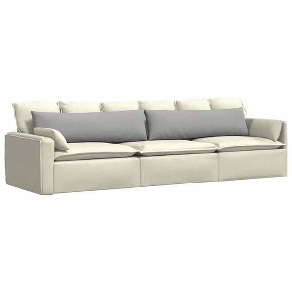 Maison Exclusive - Soffkuddar 2 st tyg Grå moln 145 x 40 cm Molngrå