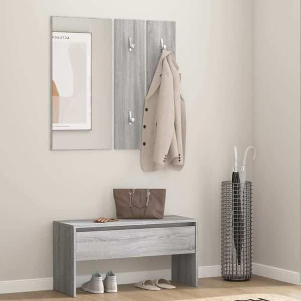 Maison Exclusive - Sonoma grå hallway møbel sæt i ingeniørtræ