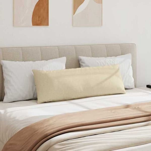 Maison Exclusive - Soffkuddar 2 st tyg Kräm 120 x 40 cm Grädde