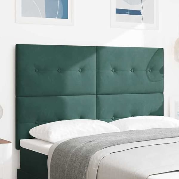Maison Exclusive - Mörkgrön sänggavel 144 cm Sammet