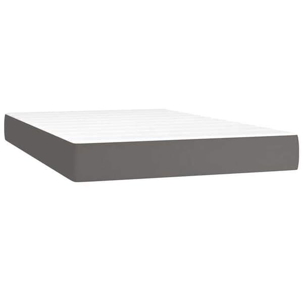 Maison Exclusive - Madras med pocketfjedre medium fasthed Grå 120x200x20cm Simili læder