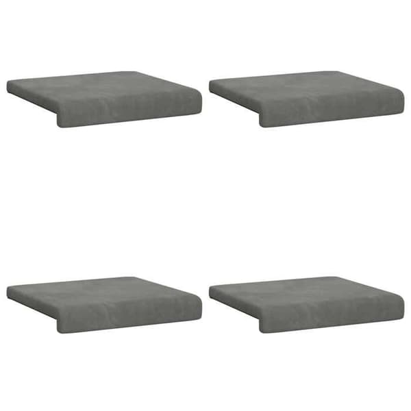Maison Exclusive - Bänkdyna 4 st Sammet Mörkgrå Djup 35 cm
