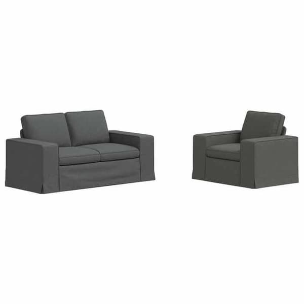 Maison Exclusive - Sæt af 2 sofaer Mørkegrå stof