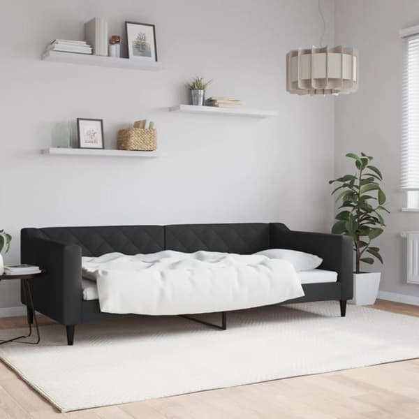 Maison Exclusive - Sengebund uden madras sort 90x200 cm stof