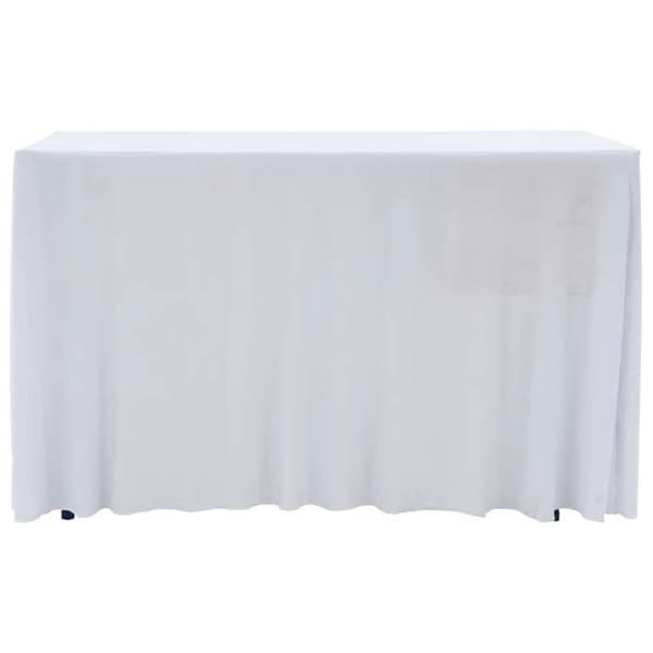 Maison Exclusive - Elastiske bordduge med skørt 2 stk 183x76x74cm Hvid Vit