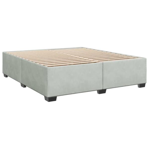 Maison Exclusive - Sängram utan madrass ljusgrå 180x200 cm sammet