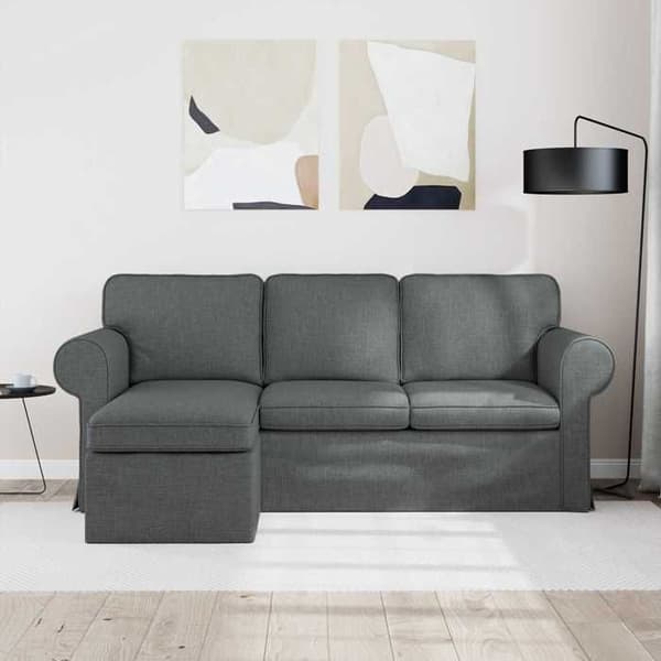 Maison Exclusive - Mörkgrå soffa 195 x 138 x 80 cm tyg