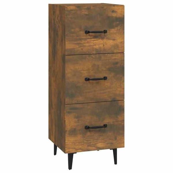 Maison Exclusive - Buffé Ek rökt 34,5x34x90 cm Ingenjörsträ
