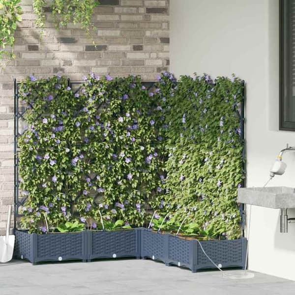 Jardinière - EXKLUSIVT HUS - Pack 5 - PP - Grå - 120 x 120 x 126 cm Grå