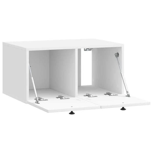Exklusivt Hem - Väggmonterad TV-möbel Väggmontering Vit glansig 59,5 x 41 x 30 cm