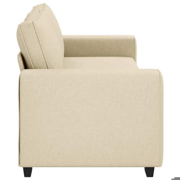 Maison Exclusive - Soffa 3 platser crème 220x77x82 cm i tyg