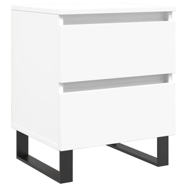 Maison Exclusive - Sängbord Vit 40x35x50 cm Ingenjörsträ Vit