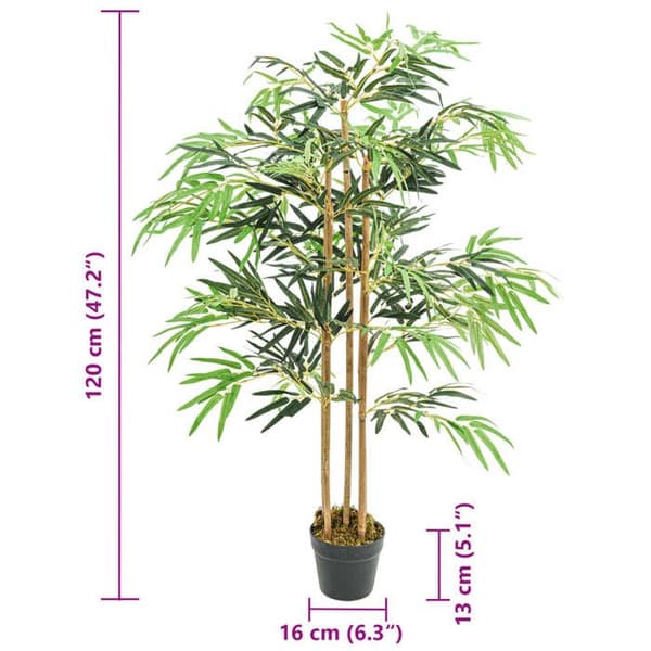 Maison Exclusive - Konstgjord bambu 730 blad 120 cm grön