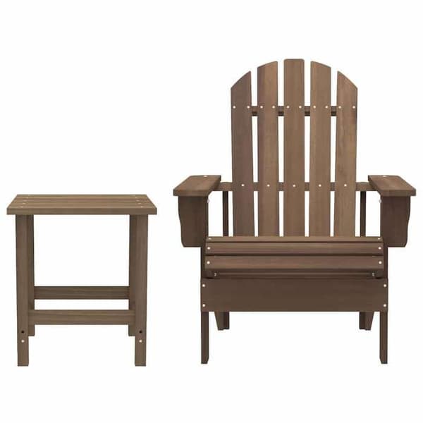Maison Exclusive - Adirondack trädgårdsstol med bord i brunt granträ