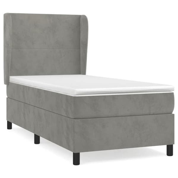 Maison Exclusive - Sängyn lamellipohja ja Harmaa 80x200 cm Sametti