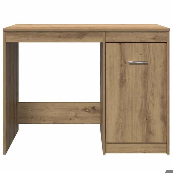 Maison Exclusive - Håndlavet egetræskontor 100x50x76 cm ingeniørtræ