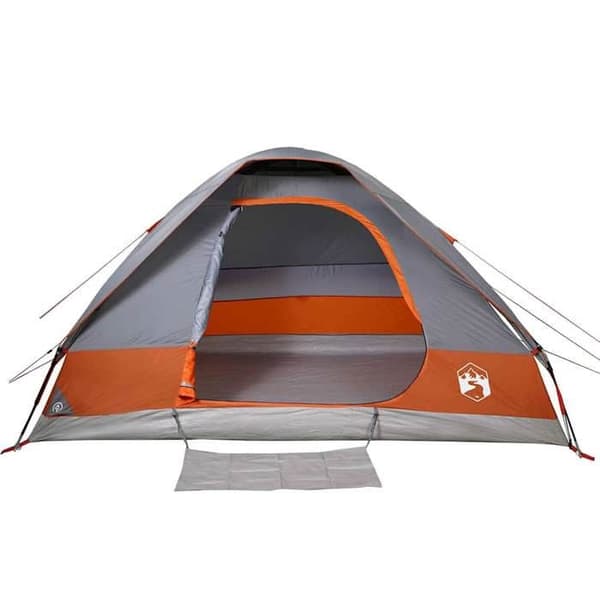 Maison Exclusive - 2-personers grå og orange vandtæt campingdome