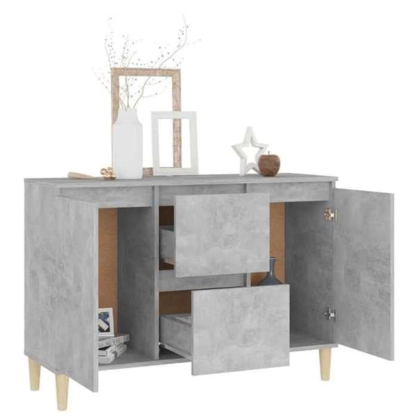 Maison Exclusive - Betonggrå buffé 101x35x70 cm ingenjörsträ