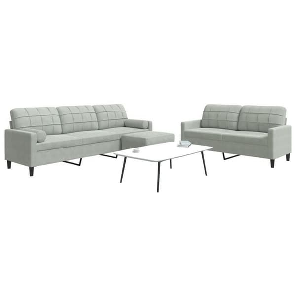 Maison Exclusive - Set med 3 delar soffor och kuddar och sammetsträsk