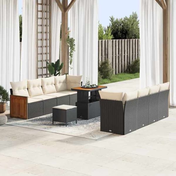 Maison Exclusive - 11-delars trädgårdsoff-set 11-sits