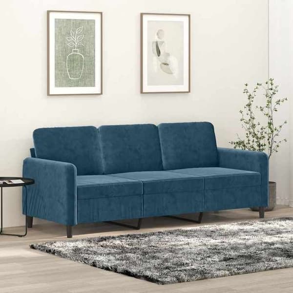 Maison Exclusive - 3-personers Sofa Blå 180 cm Velour