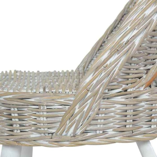 Maison Exclusive - Kubu hvid rattan sofa stol Matt vit
