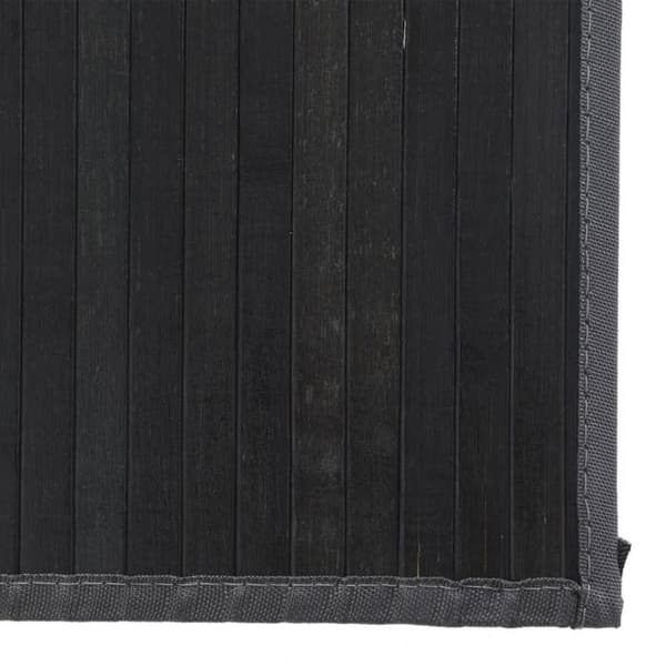 Maison Exclusive - Rektangulär svart matta 80x400 cm bambu