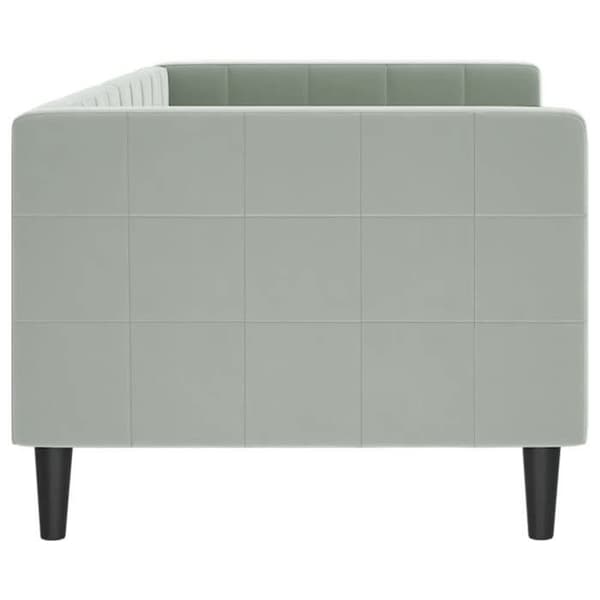 Maison Exclusive - Sängsoffa utan madrass ljusgrå 80x200 cm sammet Ljusgrått