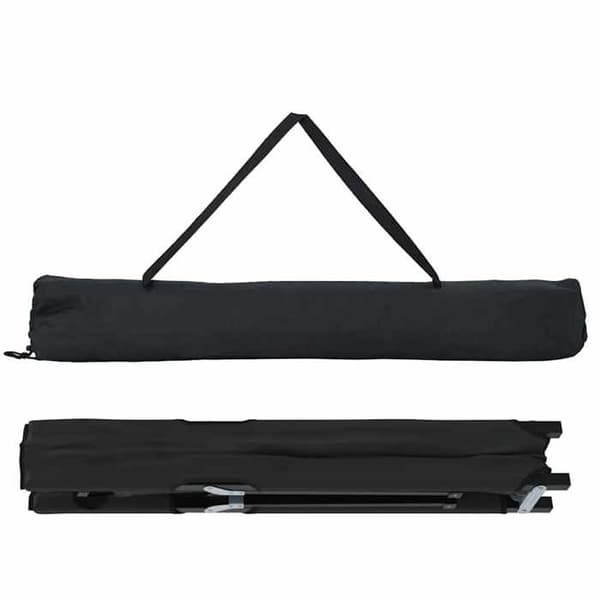 Sammenklappelig camping seng - MAISON EXCLUSIVE - Maison Exclusive - 2 stk - 206 x 76 x 74 cm - Sort