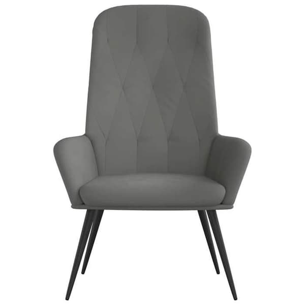 Maison Exclusive - Tummanharmaa samettinen rentoutumistuoli Mörkgrå