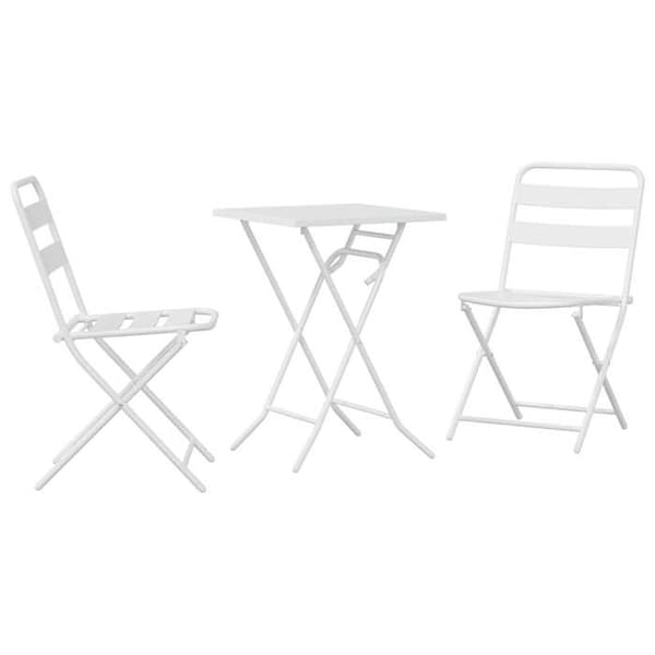 Maison Exclusive - Bistro have sæt 3 pc Hvid Stål