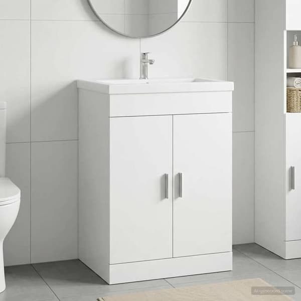 Maison Exclusive - Badrumsmöbel under handfat Vit 56 x 37,5 x 81 cm