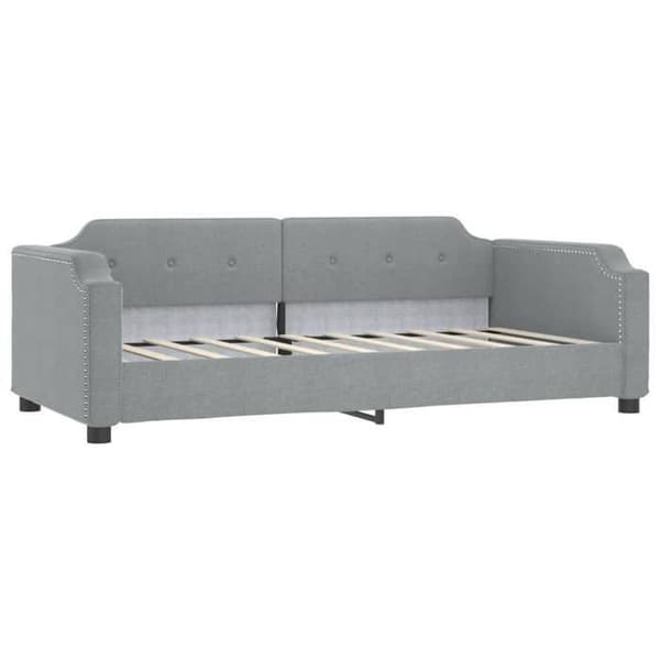 Maison Exclusive - Ljusgrå dagbädd 100x190 cm tyg ljusgrått