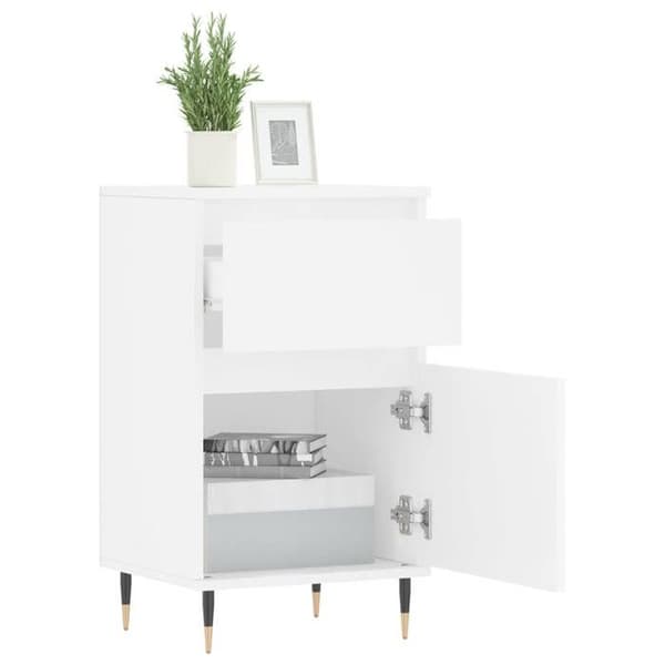 Maison Exclusive - Vit buffé 40x35x70 cm i ingenjörsträ Vit