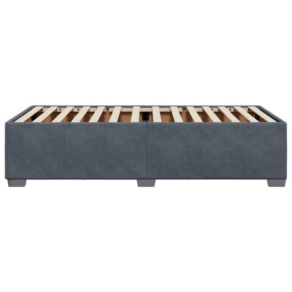 Maison Exclusive - Sängram utan madrass mörkgrå 90x200 cm sammet