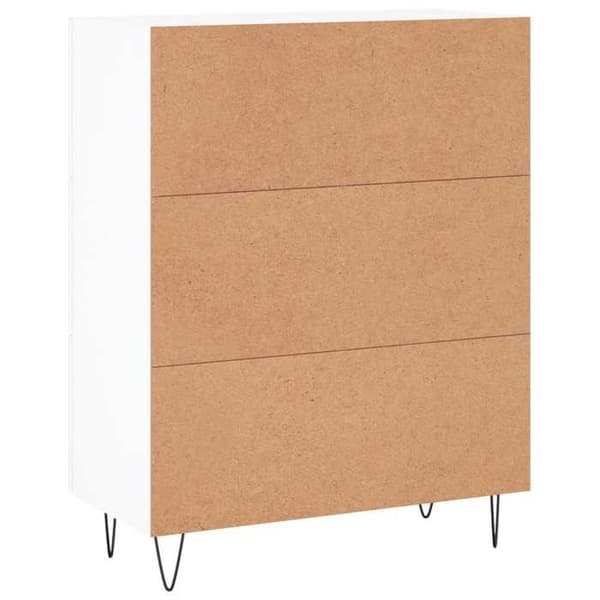 Maison Exclusive - Hvidt buffet 69,5x34x90 cm ingeniørtræ Vit