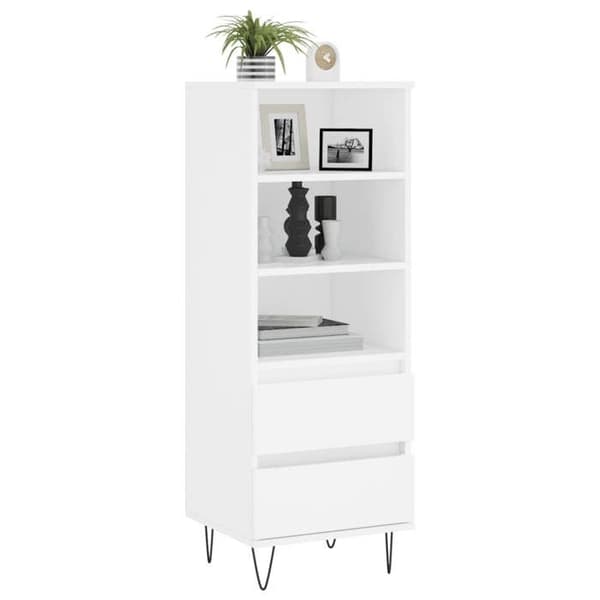 Maison Exclusive - Buffé hög Vit 40x36x110 cm Ingenjörsträ